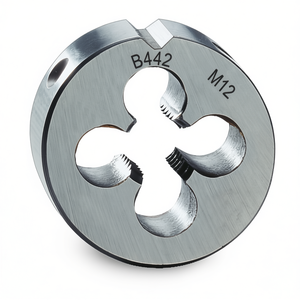 Macho y terraja redondos de acero de alta velocidad (HSS) para roscas métricas gruesas - Product Image 2