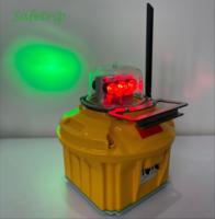 Éclairage au sol solaire bidirectionnel vert et rouge pour piste et seuil d'atterrissage LED portable pour aéroport et aérodrome