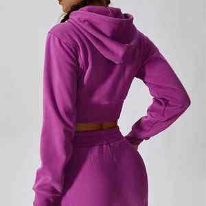 Sweat-shirt de sport léger à fermeture éclair intégrale pour femme, veste décontractée pour le yoga, l'entraînement, le fitness en hiver, ensembles de yoga d'hiver - Product Image 5