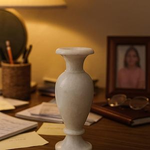 Jarrón de Flores Moderno Hecho a Mano con Incrustaciones de Piedras Semipreciosas para Decoración de Mesa en Bodas - Product Image 2