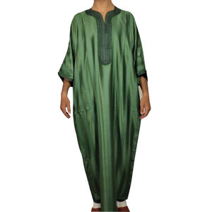 Thobe marocain, ces thobes arabes pour hommes sont des thobes islamiques à manches courtes et col rond, vente en gros. - Product Image 3