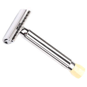 Maquinilla de Afeitar de Seguridad Reutilizable de Doble Filo con Mango de Bambú Ecológico para Afeitado en Húmedo, para Rostro y Axilas de Hombres y Mujeres, Material de Madera - Product Image 1