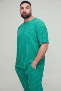 High Quality Plus Oversized <b>Towelling</b> Jacquard <b>Short</b> Tracksuit Premium Quality Breathable Casual Wear Pullover Tracksuit For <b>Men</b> - Product Image 3