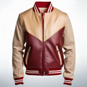 Veste de baseball Chicago en toile personnalisée avec logo, coupe ample, design avec lettres sur le devant, pour homme, automne-hiver - Product Image 3