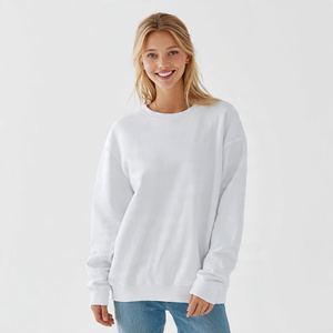 Streetwear Crew Neck Drop Shoulder Sweatshirts Women 450 GSM Fleece Winter Sweatshirt Ladies Baggy Fleece Polyester Sweatshirts - Product Image 5