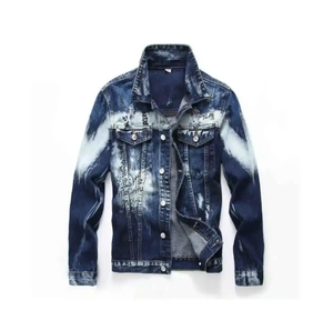 Caliente nueva llegada de los hombres Vintage desgastado chaquetas de mezclilla al por mayor personalizado con decoración de botones - Product Image 1