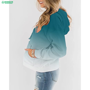Nouveaux sweats à capuche à épaules tombantes de haute qualité 2026 pour femmes – Meilleur design en tissu tricoté uni polyester/coton - Product Image 5