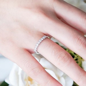 Factory Wholesale Round Shape Natural Zircon Diamond Engagement 925 Sterling <b>Silver</b> Different Crystal <b>Band</b> <b>Ring</b> - Product Image 2