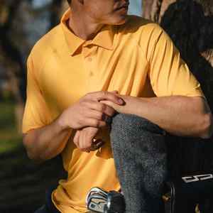 Venta Directa de Fábrica, Camisetas Polo de Golf Lisas para Hombre, de Poliéster y Elastano, con Logotipo Bordado Personalizado - Product Image 3