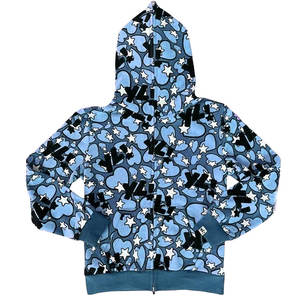 Logo personnalisé Taille XS Surdimensionné Masque facial 3D doublé en polaire Sweats à capuche zippés pour hommes avec col à capuche - Product Image 2