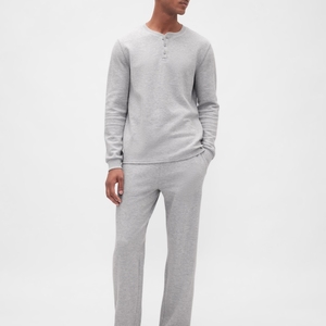 ชุดนอนผ้าฝ้ายแบบพอดีตัวสำหรับผู้ชายเหมาะสำหรับใส่นอนและใช้ในบ้านทุกวัน - Product Image 2