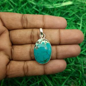 สร้อยคอจี้ฟิโรซ่าสไตล์ทิเบตธรรมชาติทำด้วยมือเงินสเตอร์ลิง925ขายส่งจี้ฟิโรซ่าสไตล์ทิเบตเครื่องประดับเงินสเตอร์ลิง - Product Image 4