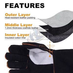 Long Cuff Design <b>For</b> Extra Coverage And Safety TIG MIG Welding <b>Gloves</b> Dependable TIG MIG Welding <b>Gloves</b> - Product Image 4