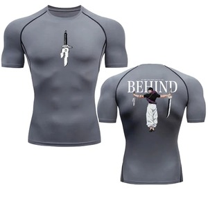 Customize New Slim Fit Breathable Shirt <b>Men's</b> Stylish Full Sleeves Jogging Wear Premium Summer 3D Printed Rash Guard - Product Image 5