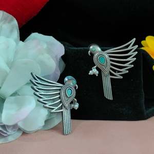 ต่างหูโลหะอนุมูลอิสระทันสมัยสำหรับผู้หญิงต่างหูรูปทรงนกดีไซน์ที่ได้แรงบันดาลใจจากธรรมชาติอันงดงาม - Product Image 4