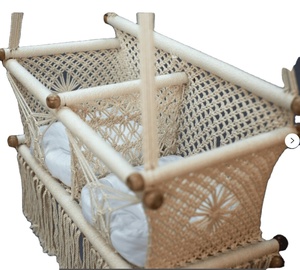Ensemble balançoire pour bébé naturel en coton fait à la main couleur style pour bébé - Product Image 1