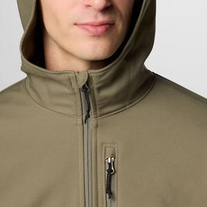 Veste matelassée pour homme à manches longues avec capuche amovible, coque en nylon, isolée, chaude, légère, style à capuche, idéale pour le temps froid - Product Image 2