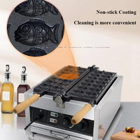 Machine à gaufres Taiyaki électrique, 14 pièces, machine à gaufres commerciale, revêtement antiadhésif pour la vente de nourriture de rue et l'usage domestique