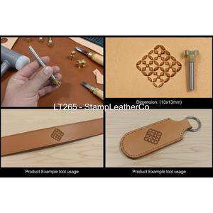 LT265 Tampon géométrique en cuir 13x13mm (1/2 \ "X 1/2 \") pour l'artisanat du cuir - Product Image 1