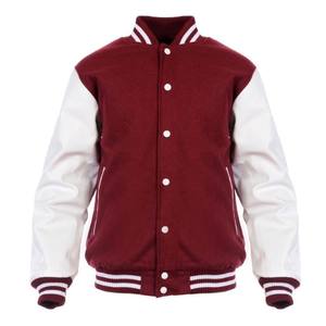 Venta al por mayor de alta calidad personalizada béisbol Letterman chaquetas abrigo de invierno lana cuerpo cuero manga bombardero Chicago chaqueta de los hombres - Product Image 3