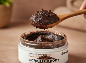 Coffee <b>Body</b> <b>Scrub</b> 150ml – Smoothing & Firming, Nourishing Exfoliator, Pre-Wrap Care - Product Image 5