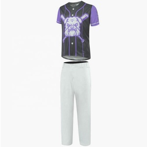 Uniforme de baseball personnalisé en gros avec impression par sublimation respirante Nom de l'équipe Logo et numéro grande taille à bas prix - Product Image 5