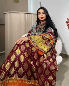 ชุดเดรสสไตล์อัฟกานิสถานโบราณชุดเดรสแบบชาวอัฟกานิสถานใส่สบายงานปักทำมือมีเอกลักษณ์ - Product Image 4