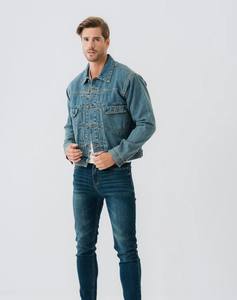 Vestes en jean en coton pour hommes Vêtements pour hommes Vestes et manteaux grande taille Veste en jean personnalisée de haute qualité pour hommes avec service assuré par les OEM - Product Image 2