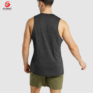 Camiseta sin mangas de secado rápido para hombre, estilo lavado y desgastado, para fitness, disponible en varios colores y diseños. - Product Image 5
