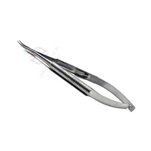 Pinza de Acero Inoxidable Manual de 10 cm para Agarre de Agujas Barraquer, Pinza Quirúrgica Oftálmica con Bloqueo, Curva de Precisión, Certificación CE, Alta Calidad - Product Image 2