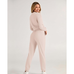 Factory Manufacturer Breathable Tracksuits Wholesale Price <b>Stacked</b> Flared women Tracksuit for sale - Product Image 6