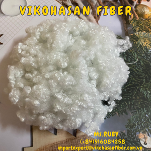 Matériau de remplissage recyclé siliconé creux blanc 15d HCS en fibre de polyester 100% du fabricant vietnamien - Product Image 2