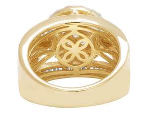 Baguette เพชรโมอิสและแหวนหมั้นเพชรกลมกับเพชรที่ดูหรูหราเครื่องประดับเพชรสำหรับผู้หญิง - Product Image 4