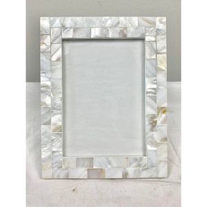 Marco de fotos de estilo náutico de lujo hecho a mano, decoración de pared de concha marina de ágata tallada con incrustaciones de nácar para mesa o pared - Product Image 4