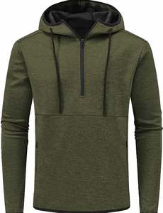 Men's Oversized Winter Thick Heavy Cotton Cotton Polyester Long Sleeve Zipper Sweatshirt Hoodies - Product Image 3