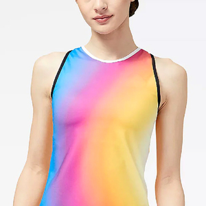 Vente en gros Spandex/Polyester ras du cou sans manches respectueux de l'environnement évacuation de l'humidité respirant avant femmes uniformes de tennis meilleur - Product Image 3