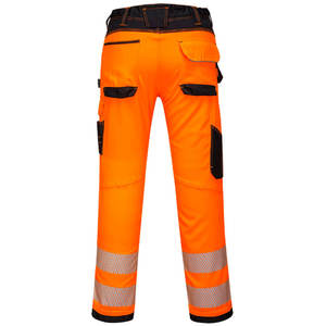 Vente en gros de pantalons de travail coupe-vent avec logo personnalisé fermeture à glissière devant plat sécurité routière pantalon cargo direct de l'usine prix bon marché - Product Image 4