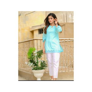 Vestidos de césped Salwar Kameez informales de calidad superior para mujeres paquistaníes e indias recién llegados hechos con seda y algodón ODM - Product Image 2