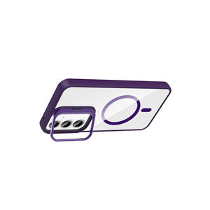 Coque Premium M-Safe Compatible Bleu Marine pour Samsung Galaxy A35 en Silicone avec Béquille et Protection d'Objectif Anti-Traces de Doigts - Product Image 4