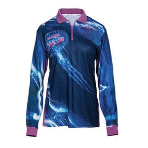 เสื้อโปโลแขนยาว200กรัมเสื้อตกปลาพิมพ์ลายโลโก้ที่กำหนดเองแบบแห้งเร็ว UPF 50 + - Product Image 6