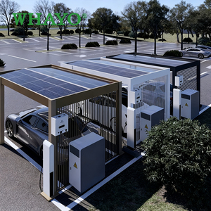 Fácil instalação 3KW 5KW 6KW Painel <span class=keywords><strong>Solar</strong></span> <span class=keywords><strong>Pv</strong></span> Carport Ground Mountings Systems <span class=keywords><strong>Solar</strong></span> Power Carport com armazenamento de bateria e carregador EV - Product Image 4
