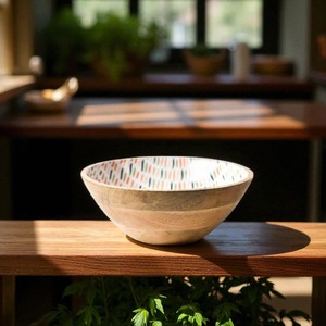 ชามเสิร์ฟอาหารทำจากไม้มะม่วงสำหรับใส่อาหารเย็นชามเสิร์ฟสลัดดีไซน์แบบแฮนด์เมดสวยงามสำหรับตกแต่ง - Product Image 1