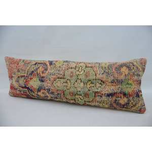 12x36 Inch Wool Kantha <b>Pillow</b> Multicolor Paisley Patchwork Vintage Woven Pattern - Product Image 4