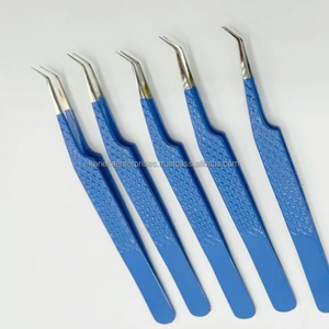 แหนบต่อขนตาแบบกำหนดเองฟรี ปลายไฟเบอร์ 45 องศา สแตนเลส ป้องกันแม่เหล็ก แบรนด์ส่วนตัว - Product Image 3