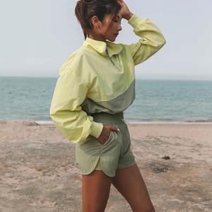 Nueva camisa para correr de verano para mujer, Jersey deportivo, blusa, traje bronceador, pantalones cortos informales, conjuntos de traje para mujer, 2 piezas - Product Image 3