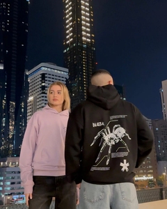 Sudadera con Capucha Personalizada con Diseño de Araña Vintage, 100% Algodón, Alta Calidad, Forro Polar de Invierno, Sudadera con Capucha con Logotipo de Araña Estampado para Hombre, Negra - Product Image 4