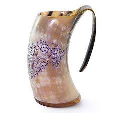 Mug Viking artisanal en corne de buffle écologique de qualité supérieure, décoration d'intérieur pour les fêtes médiévales - Product Image 6