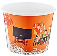 Conteneur de rangement moderne en plastique PP Afossa AK 577 2,2 L avec couvercle hermétique, idéal pour les collations, les soirées cinéma, léger, durable, multi-usages