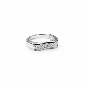 Rose Gold Plated Princess Cut Zircon Fashion <b>Ring</b> - Product Image 4