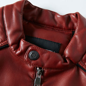 Chaqueta de Cuero Personalizada con Logotipo para Hombre, Chaqueta de Cuero Real con Cierre de un Solo Botón, Estilo Casual para Invierno - Product Image 4